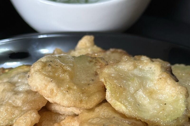 Quick and easy fried zucchini slices