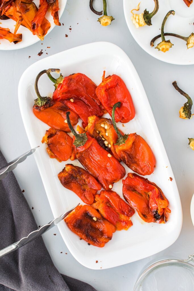 roasted peppers for a fresh pickle