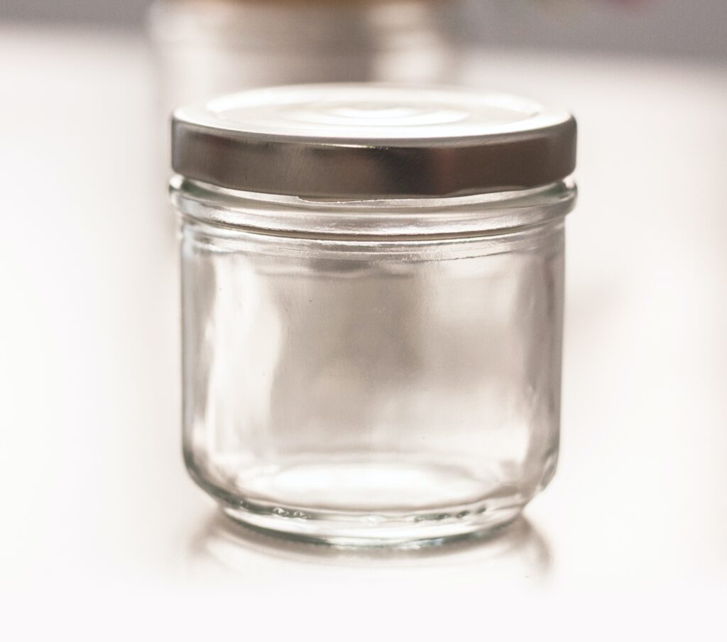 transparent container for butter or margarine