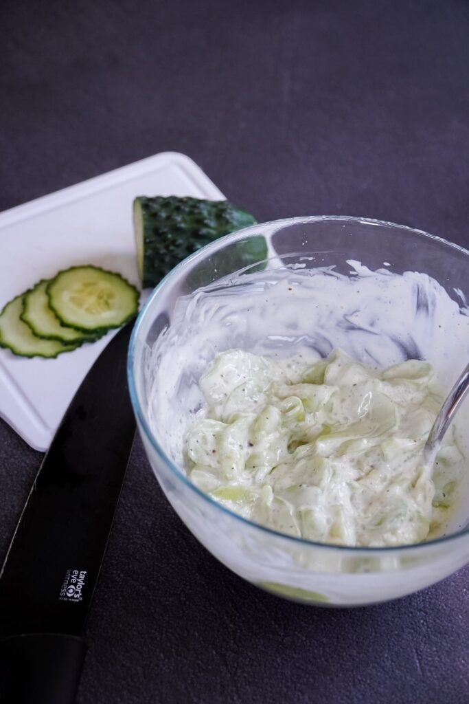 tzatziki with fake mayonnaise