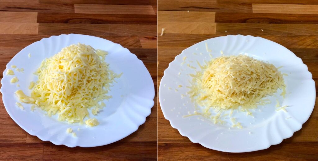 grated cheeses for cheesy polenta