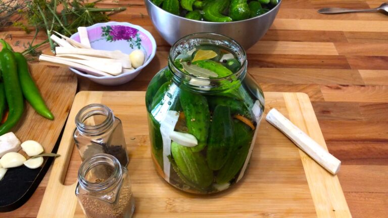 Cucumber pickle with aromatics (homemade family recipe)