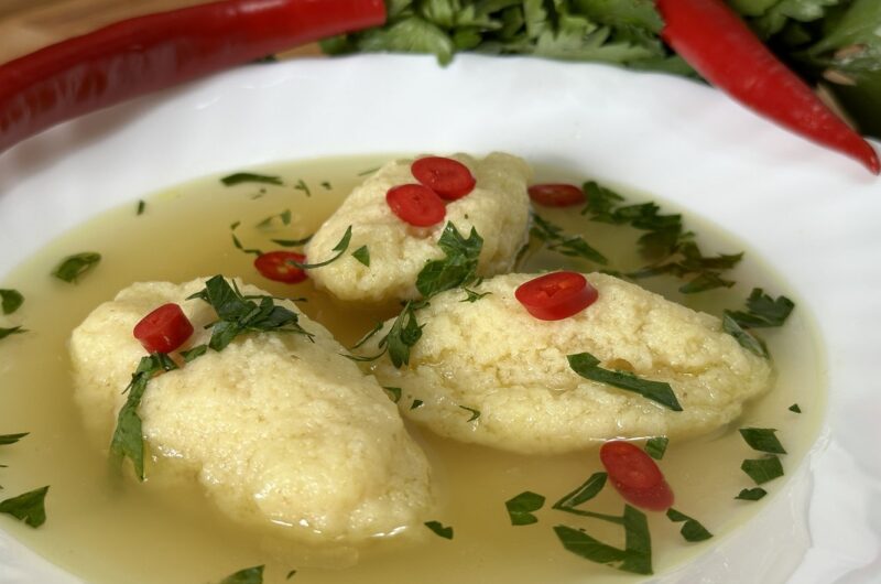 Semolina dumpling soup: comfort in a bowl!