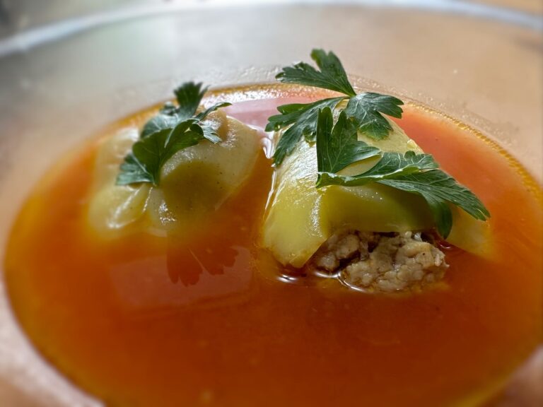 Stuffed bell pepper soup