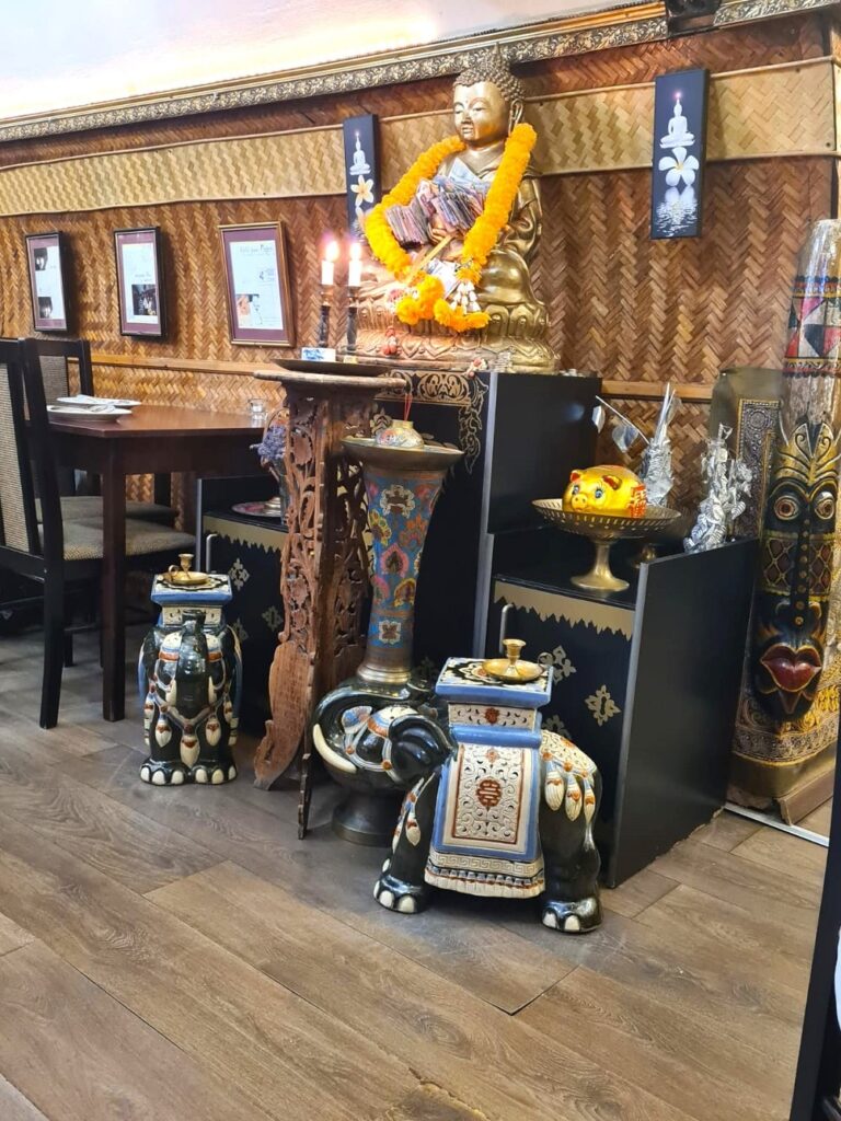 an Asian restaurant interior in Budapest